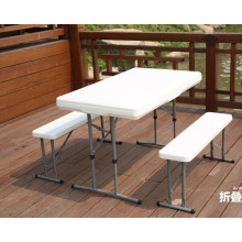 3PCS Plastic Folding Table and Bench Set